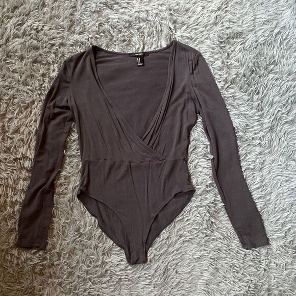 Forever 21 V Neck Bodysuit - Picture 1 of 4